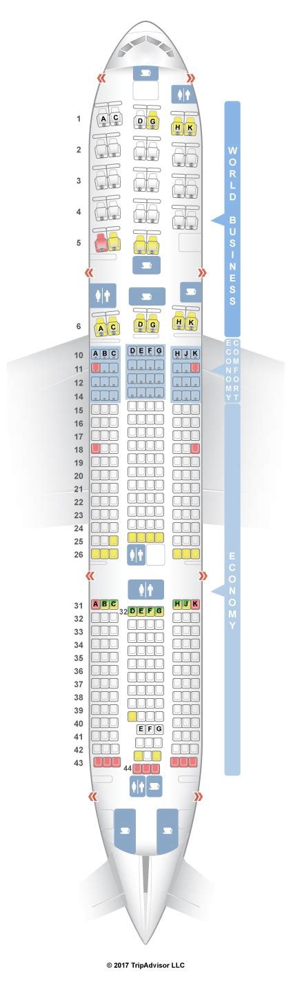 Detailed seat map KLM Boeing B777 200ER New World Business Class. Find the best airplanes seats, information on legroom, recline and in-flight entertainment …